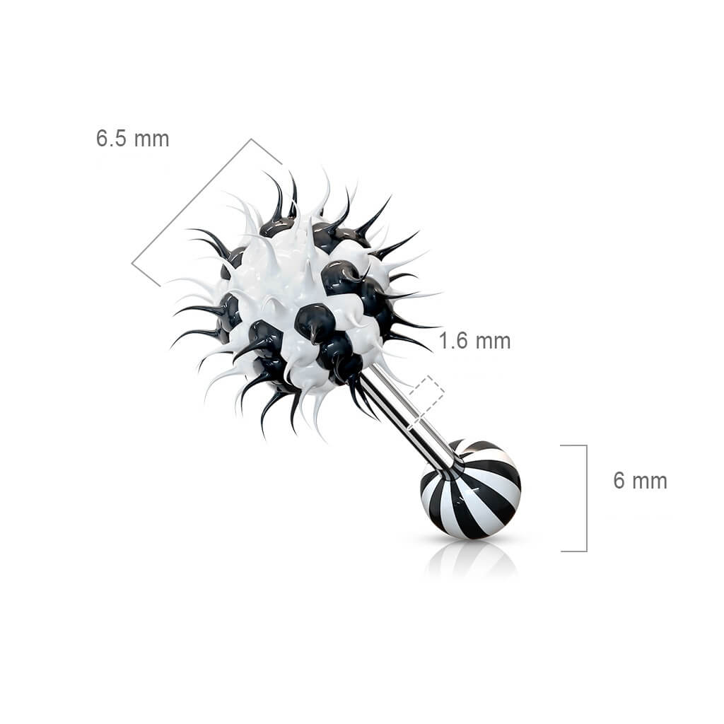 Barbell Lingua Sfera Spikey in silicone