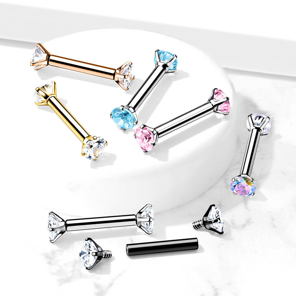 Barbell Ball 2 Zirconia Internally Threaded