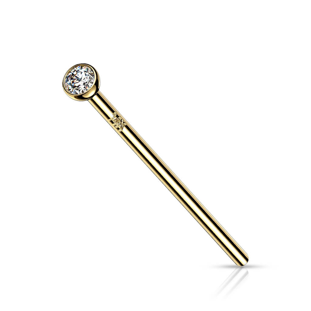 Oro 14 kt Coda di Pesce Zircone