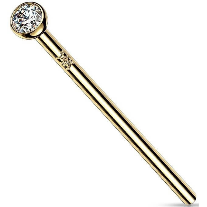 Oro 14 kt Coda di Pesce Zircone