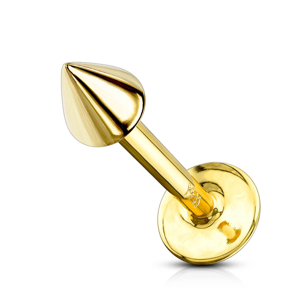 Oro 14 kt Labret Punta di lancia
