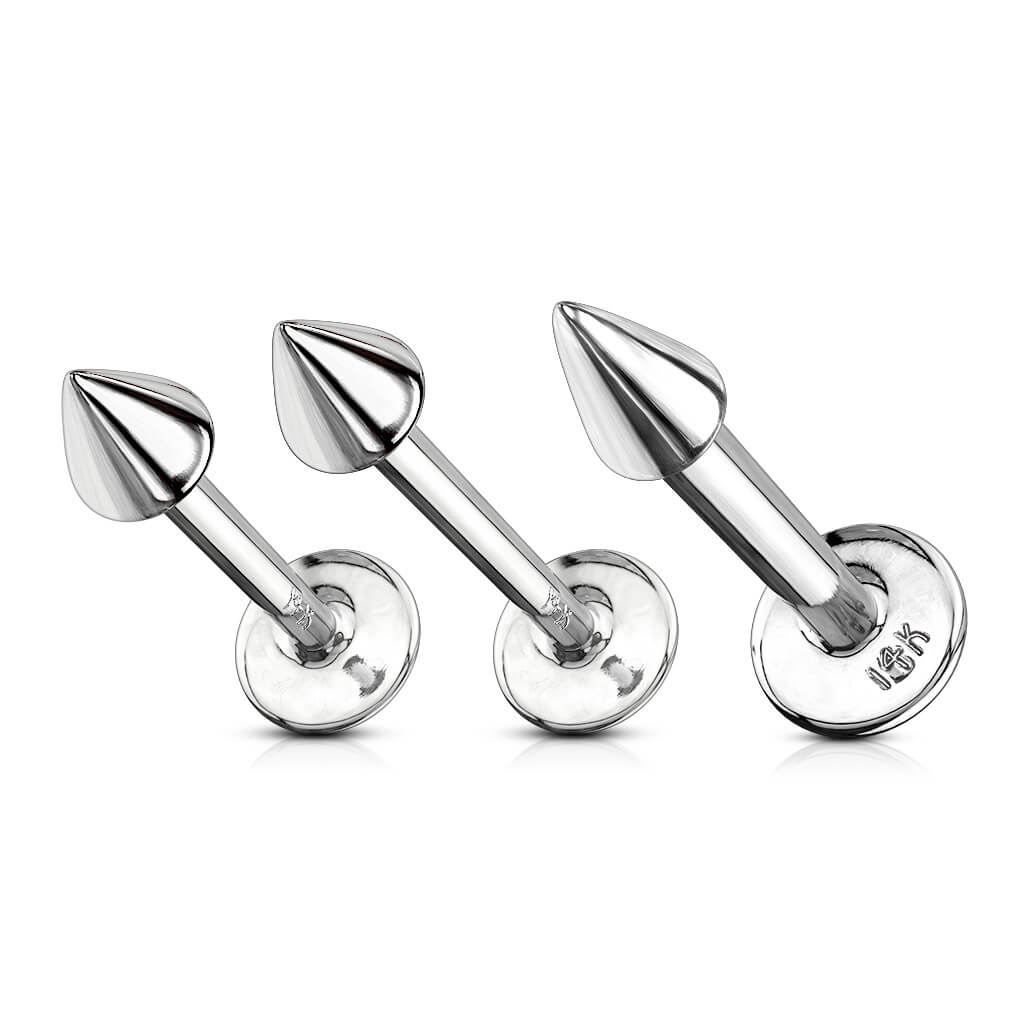 Oro 14 kt Labret Punta di lancia