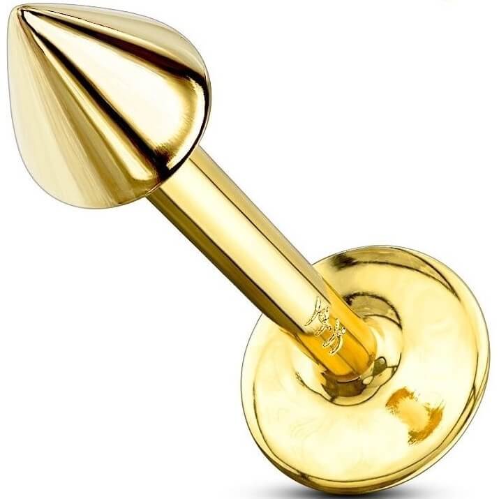Oro 14 kt Labret Punta di lancia