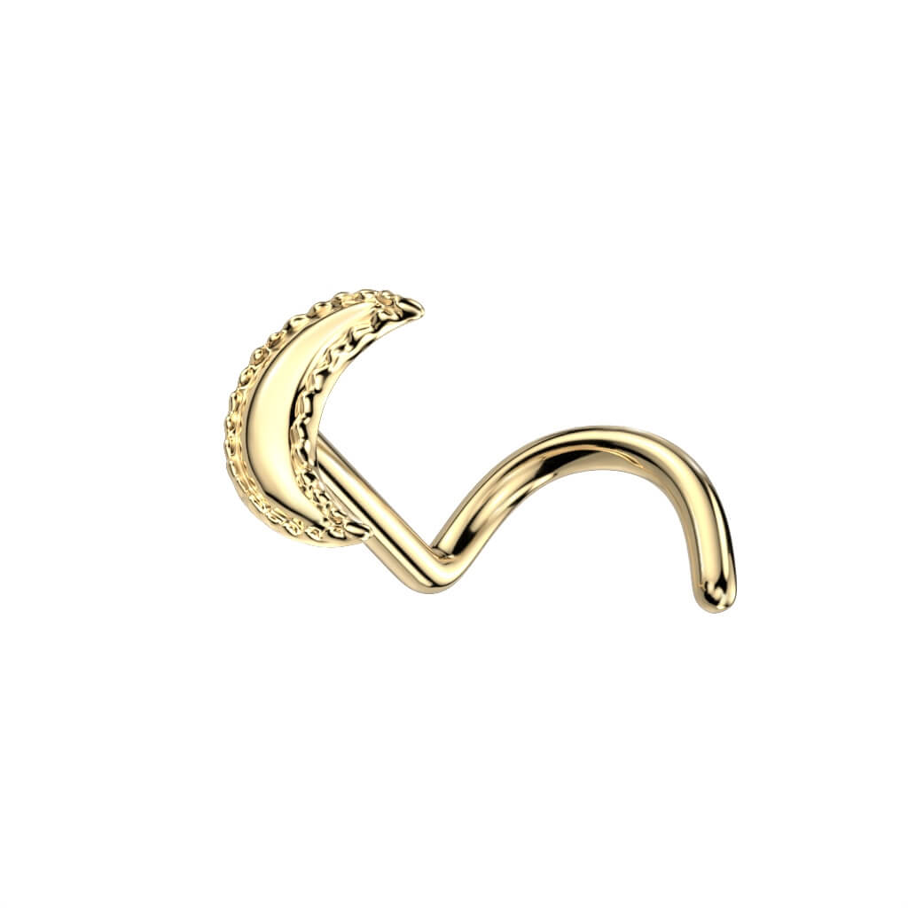 Oro 14 kt Screw Nasale Luna