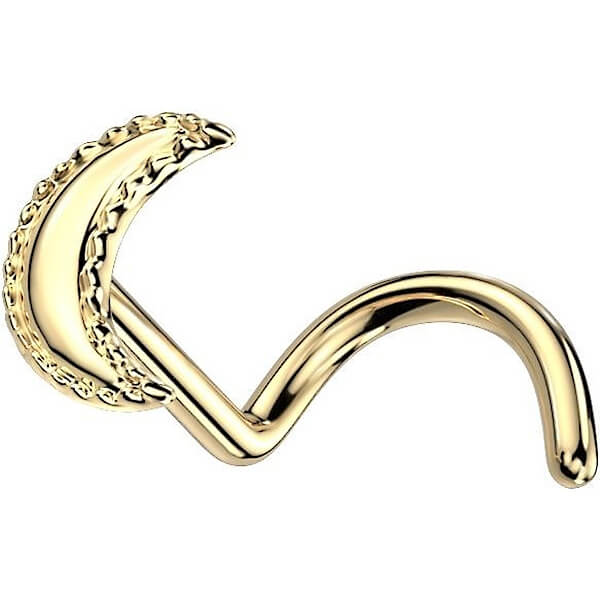 Oro 14 kt Screw Nasale Luna