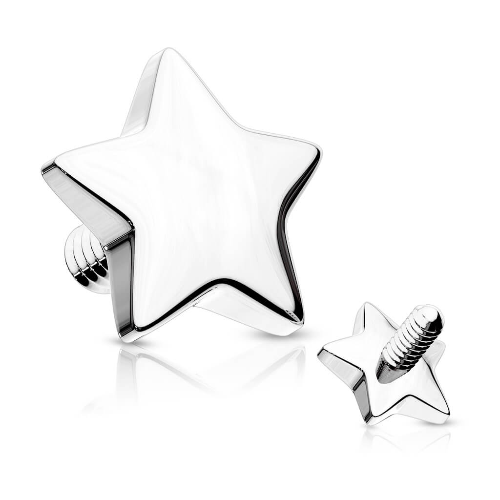 Oro 14 kt Stella Filettatura Interna