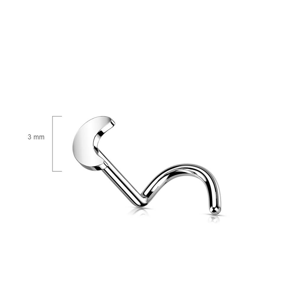 Titane Nez Vis Lune Plate Argent Enfoncer