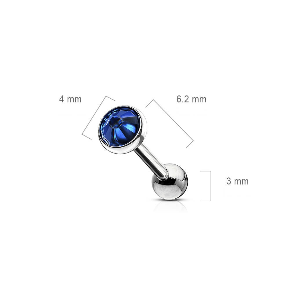 Barbell Ball Zirconia Flat