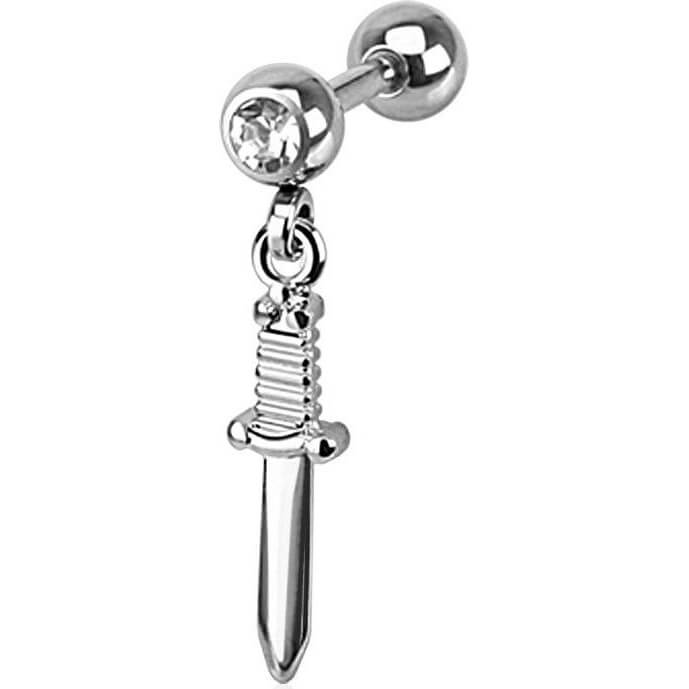 Barre Pendentif Couteau Argent