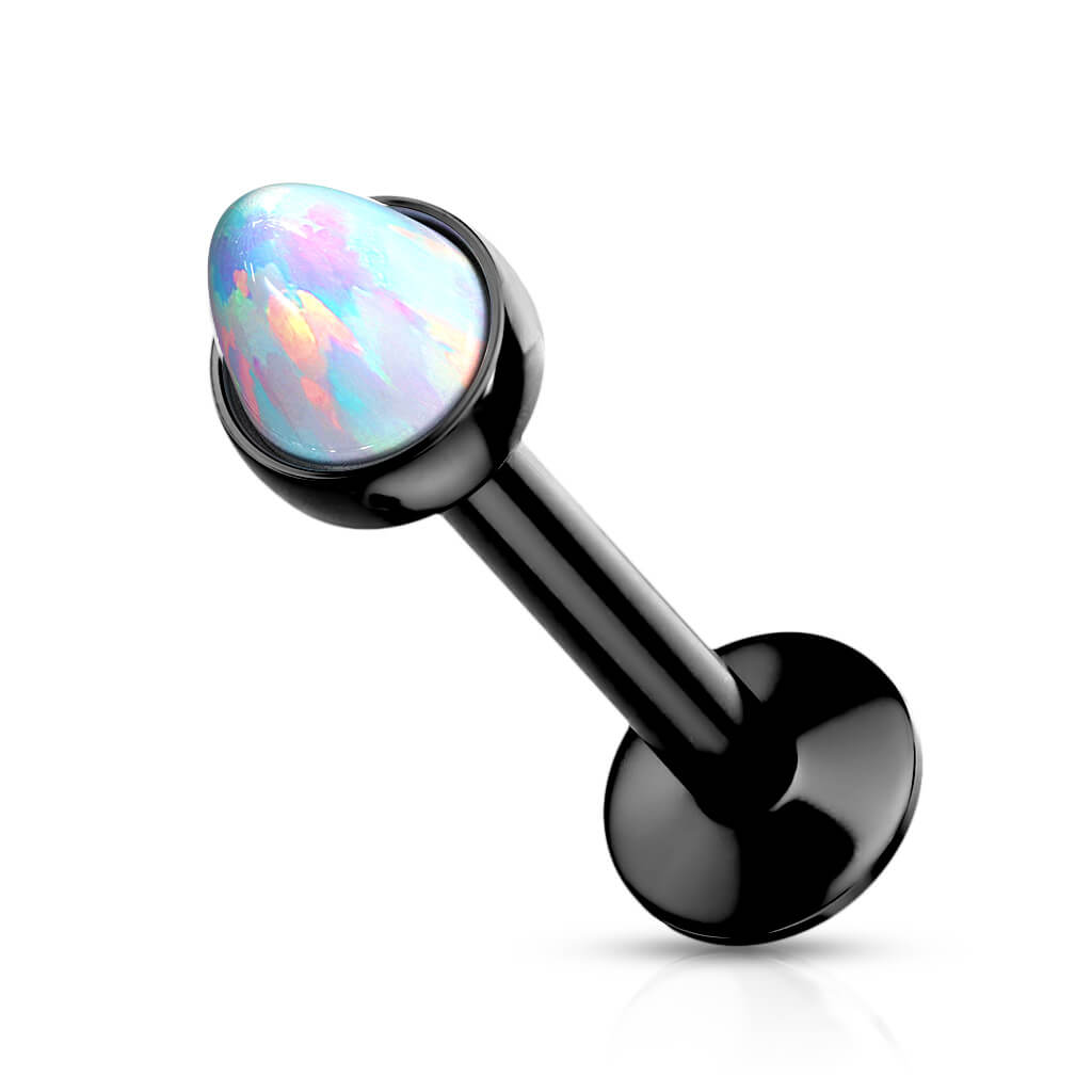 Labret Opale Serti Clos Filetage Interne