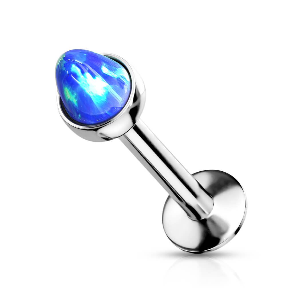Labret Opale Serti Clos Filetage Interne