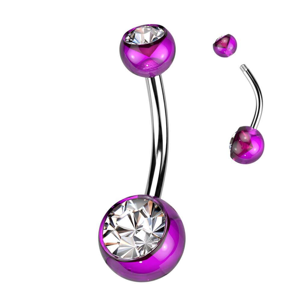 Belly Button Piercing Zirconia Ball