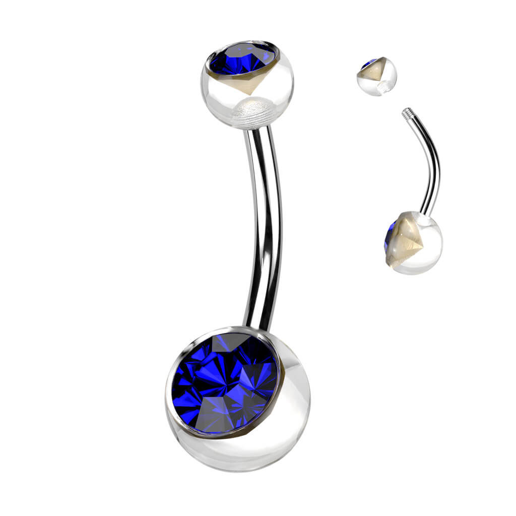 Belly Button Piercing Zirconia Ball