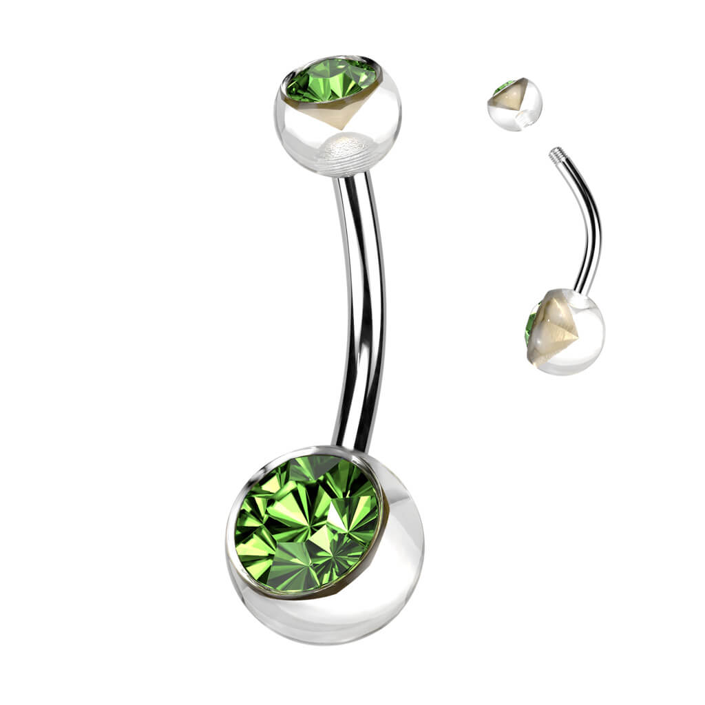 Belly Button Piercing Zirconia Ball