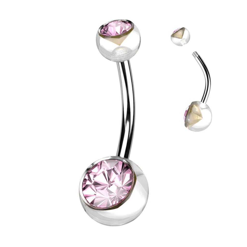 Belly Button Piercing Zirconia Ball