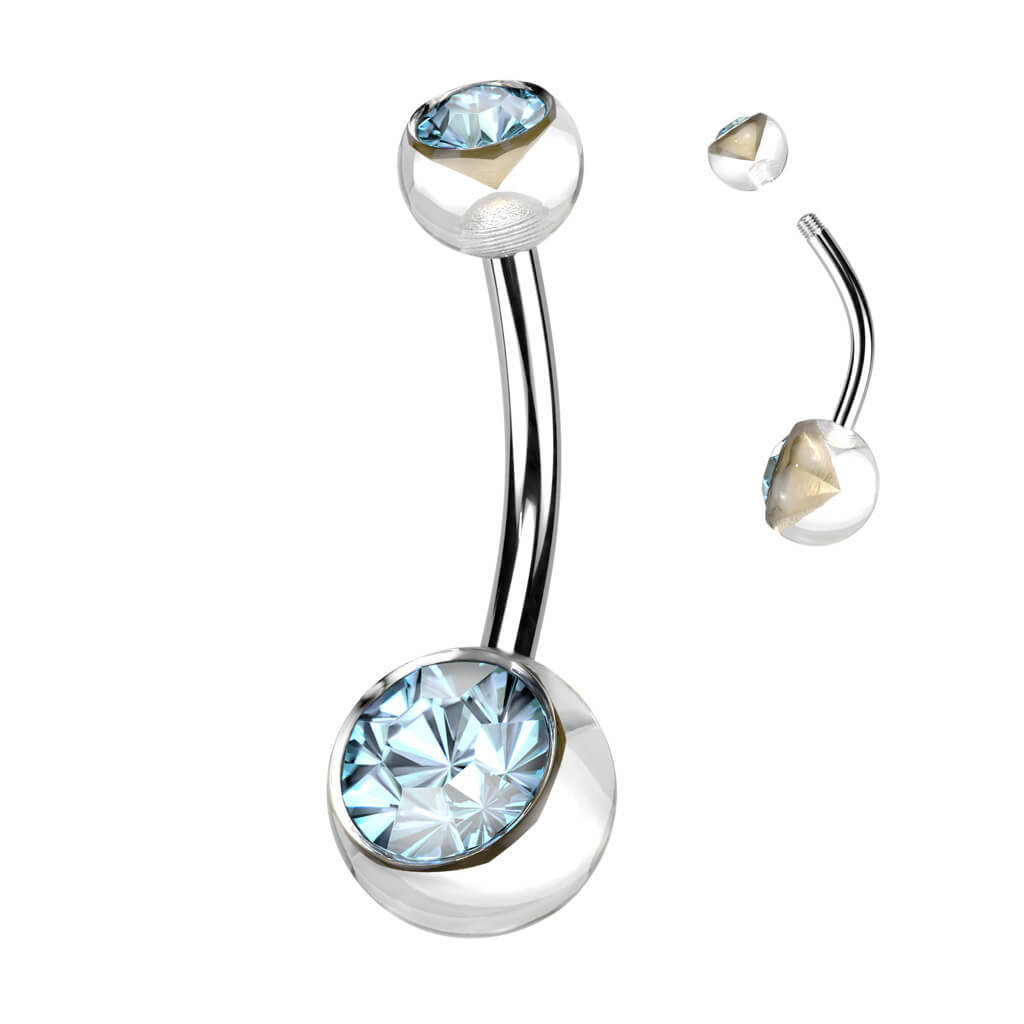 Belly Button Piercing Zirconia Ball