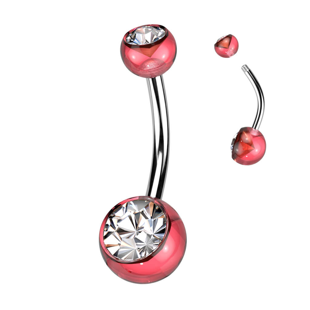 Belly Button Piercing Zirconia Ball