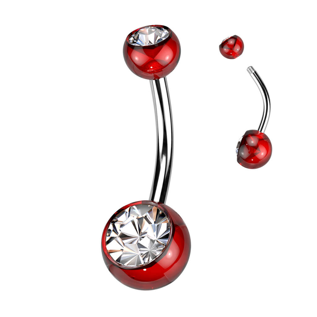 Belly Button Piercing Zirconia Ball