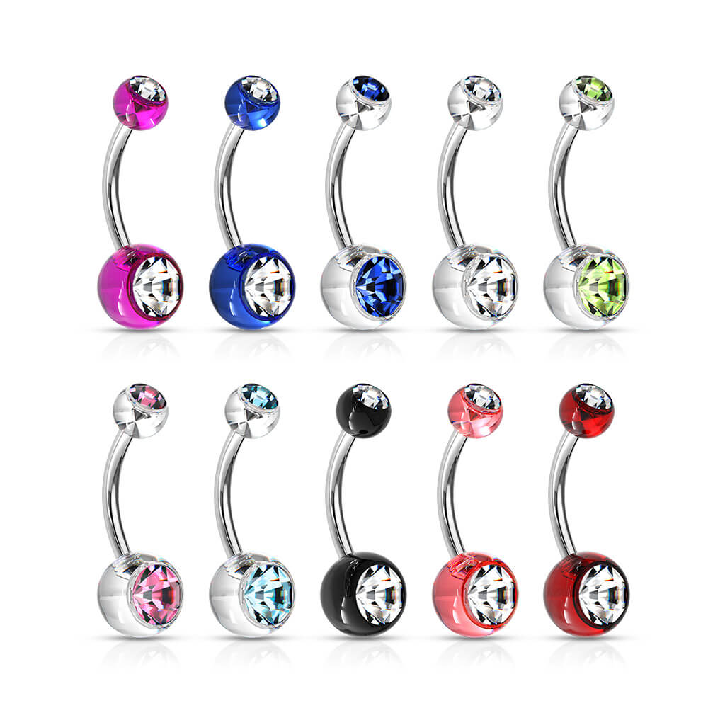 Belly Button Piercing Zirconia Ball