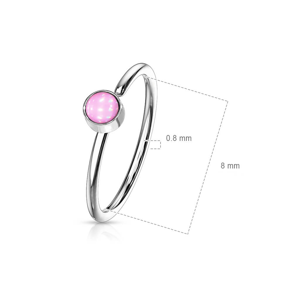 Anello Piercing Pietra sintetica brillante Pieghevole