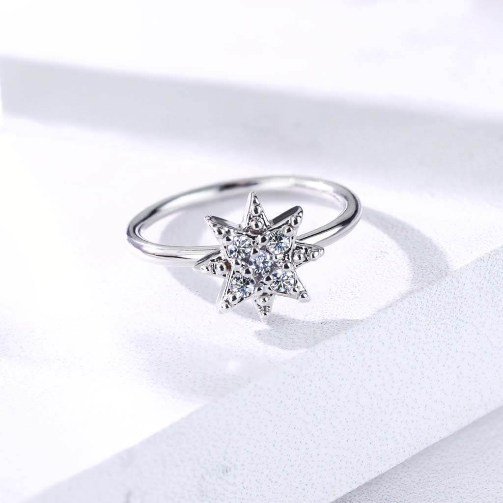 Anillo Circonita estrella Flexible