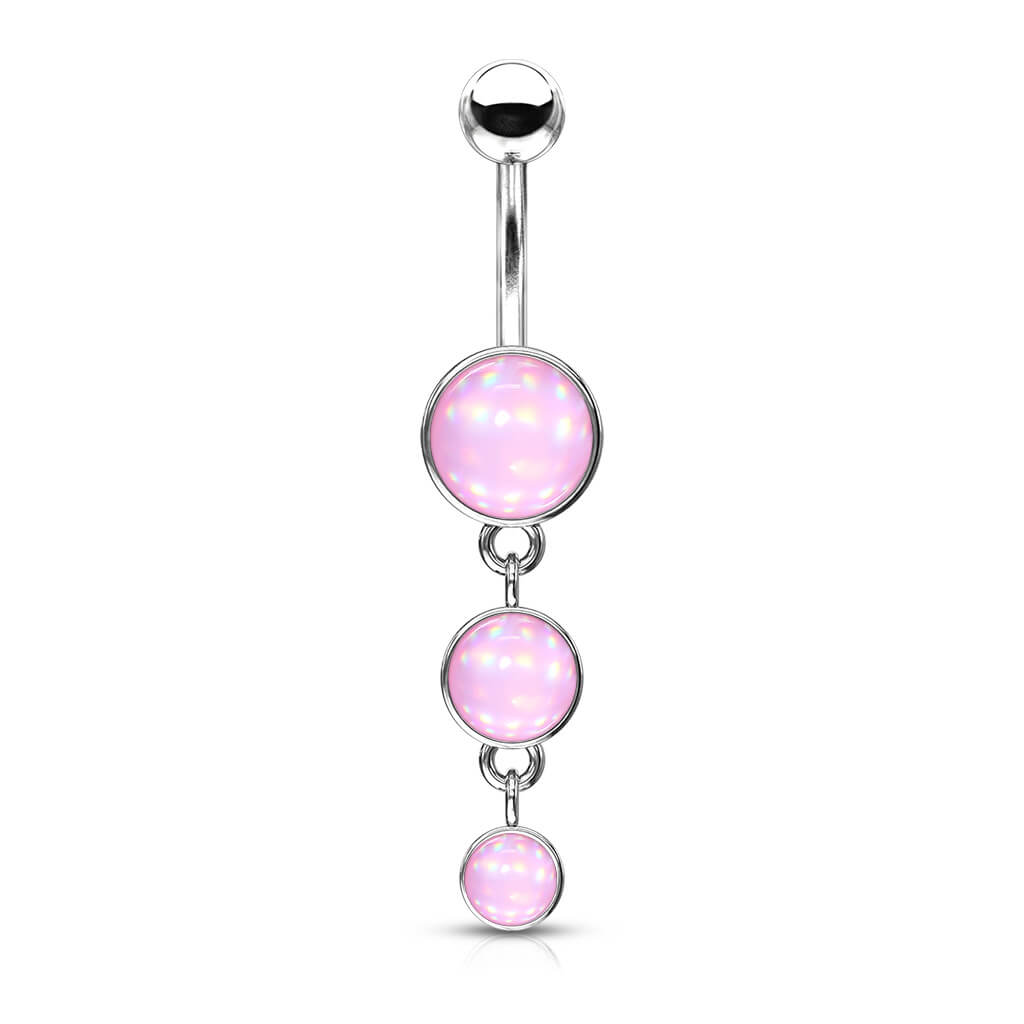 Belly Button Piercing 3 Illuminating synthetic Stone dangle