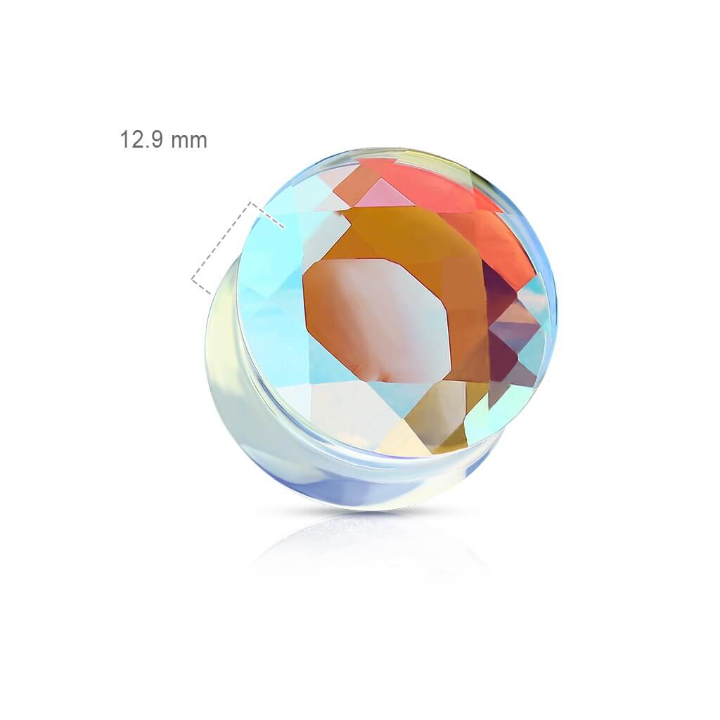 Cristal Plug Vidrio Iridiscente