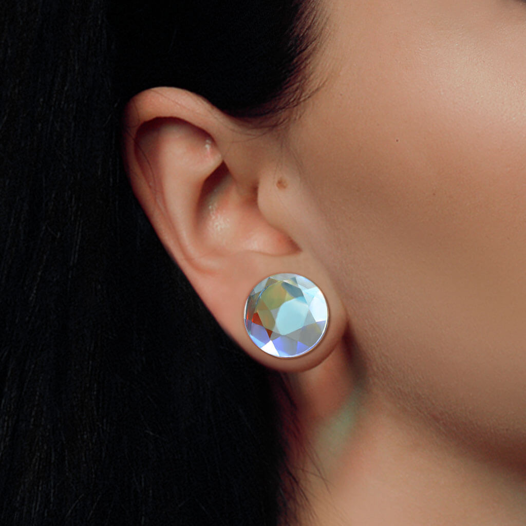 Cristal Plug Vidrio Iridiscente