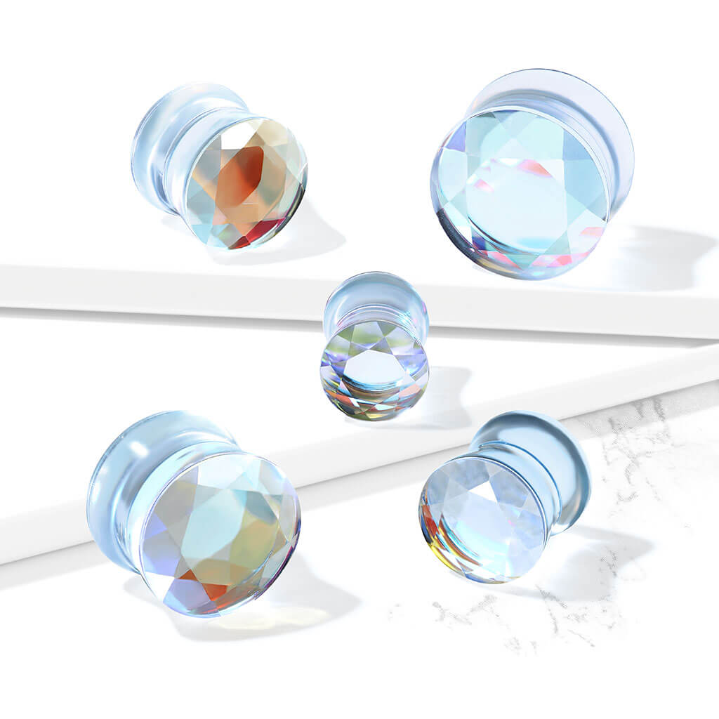 Cristal Plug Vidrio Iridiscente