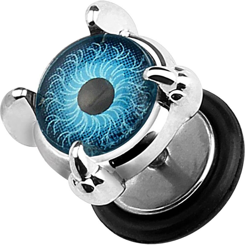 Plug falso Globo ocular Plata Rosca interna