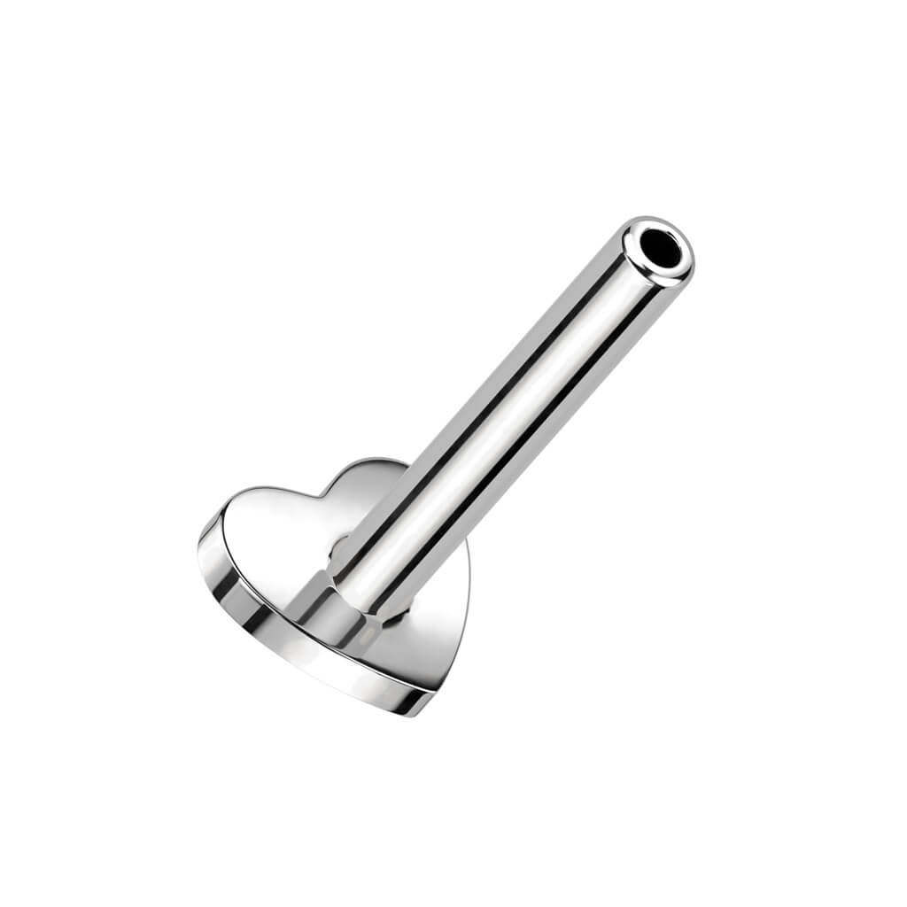 Titanio Base piatta cuore 3mm Filettatura Interna
