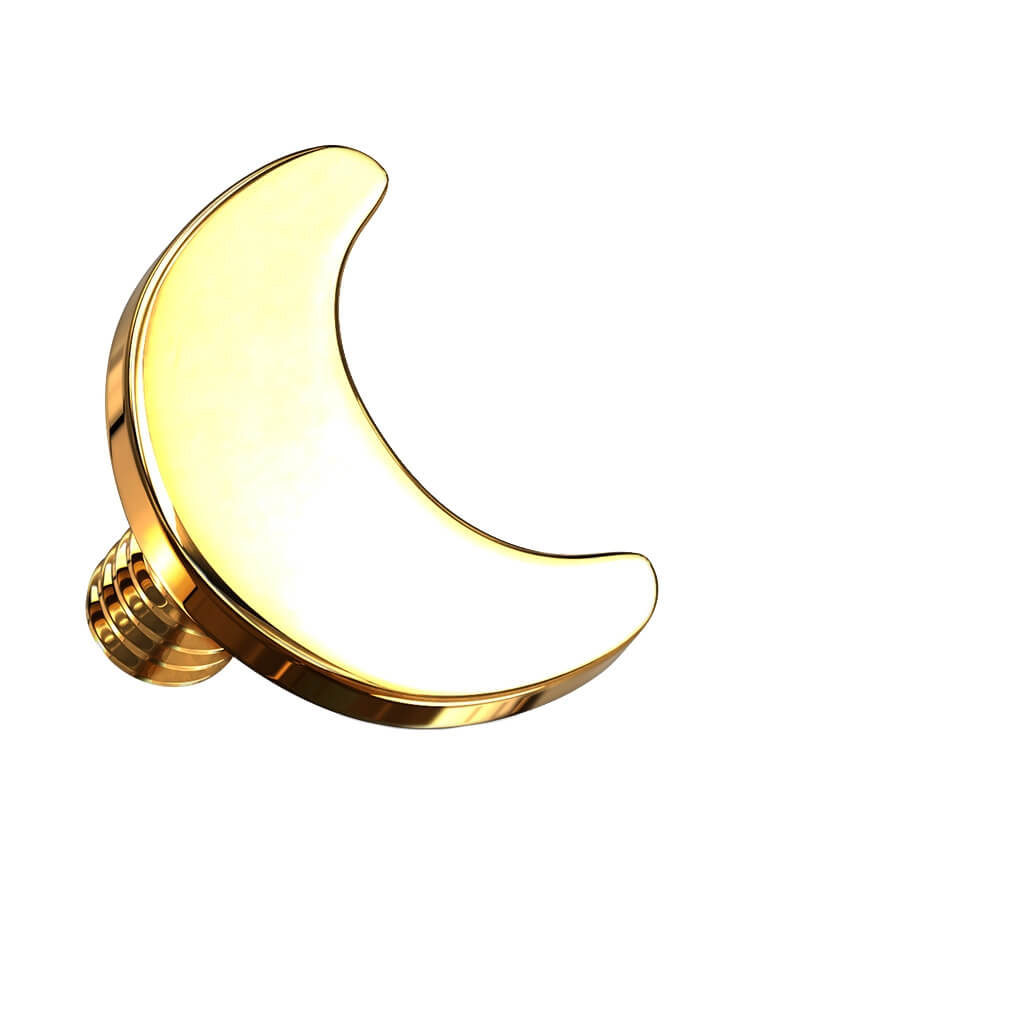 Titanio Media luna plana Rosca interna