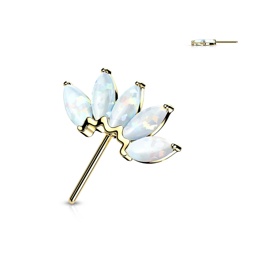 Oro 14 kt Superiore a 5 Opali Push-In