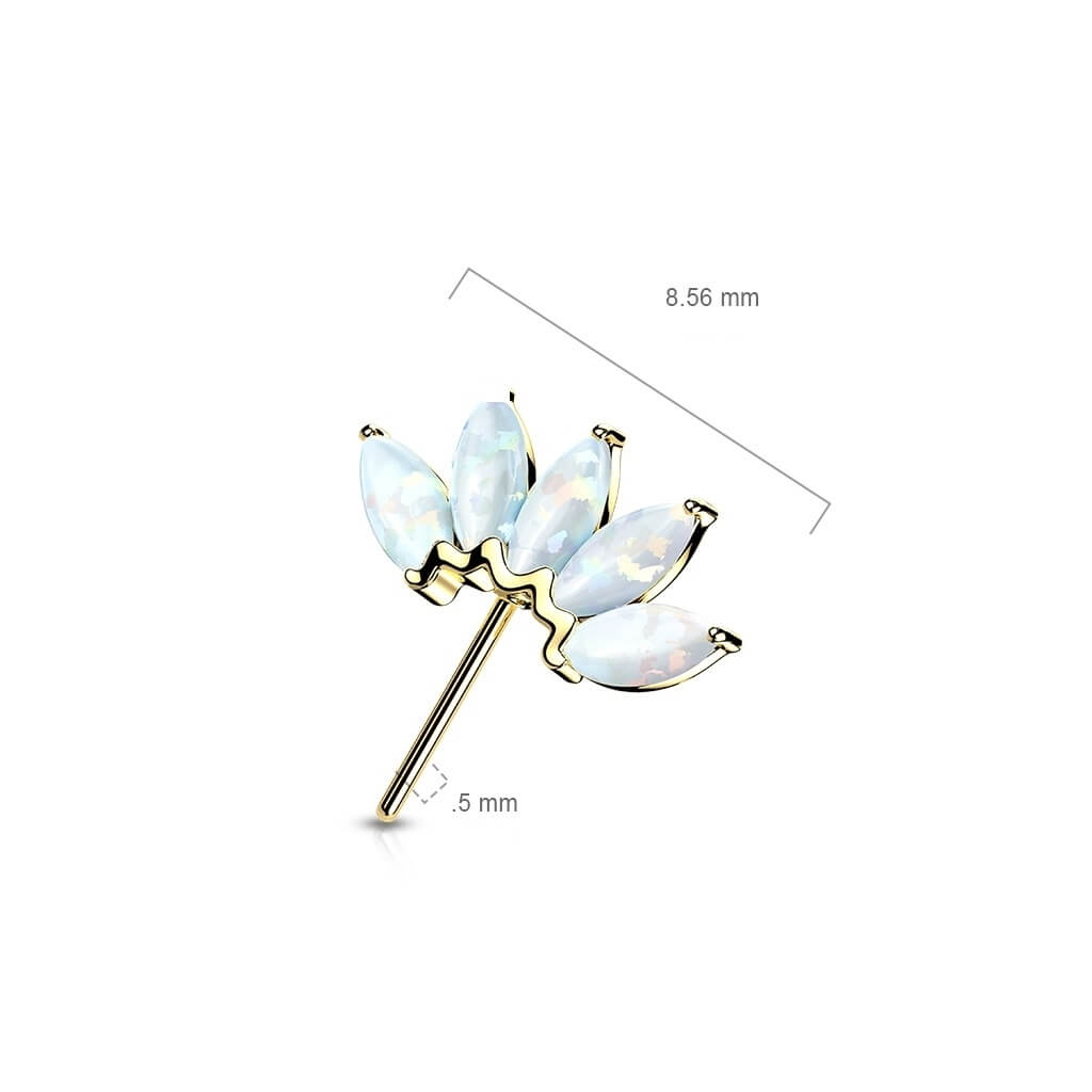 Oro 14 kt Superiore a 5 Opali Push-In