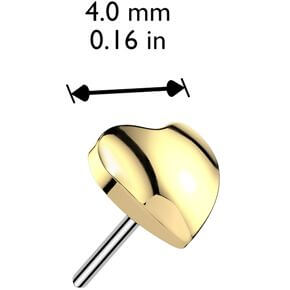 Titanium top heart Push-In