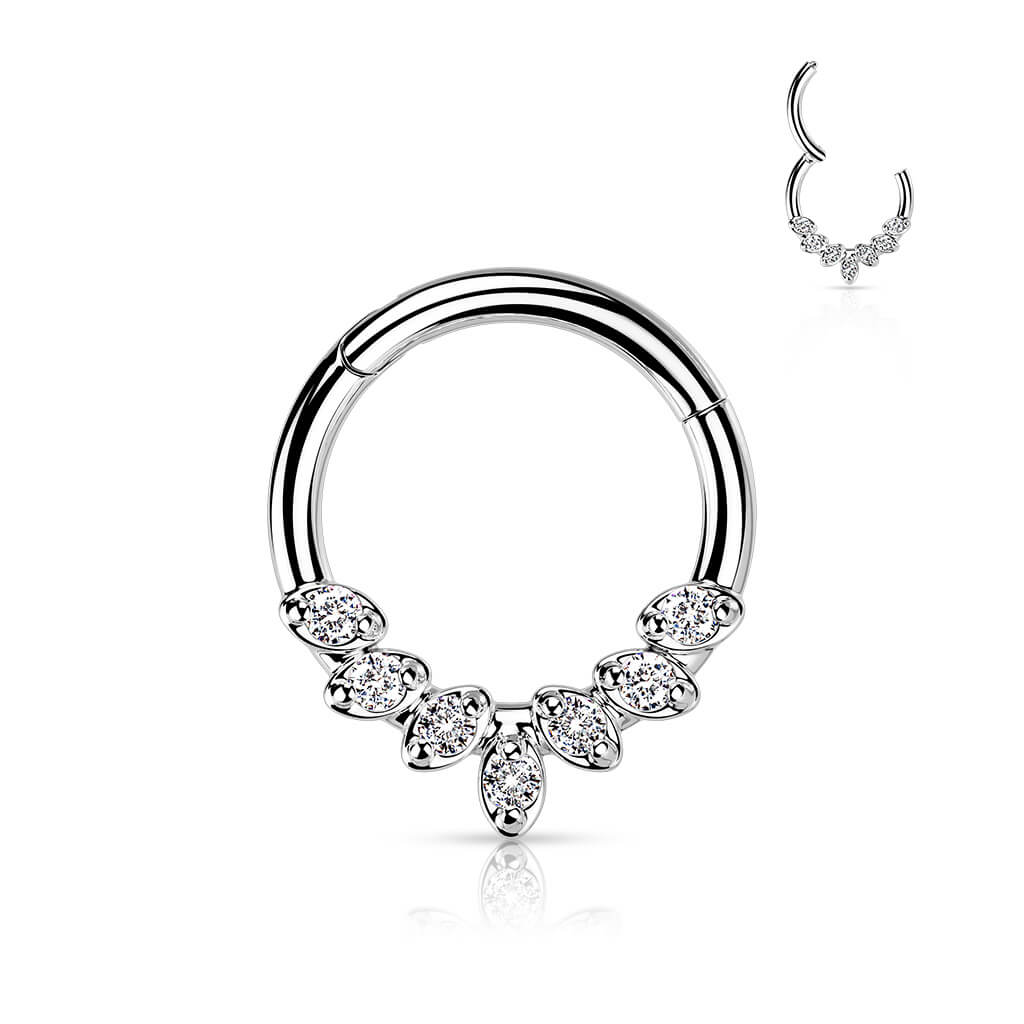Anneau 7 Zircones Cliqueur