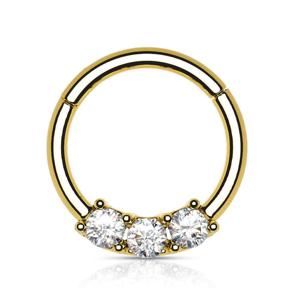 Anillo 3 Circonita Clicker