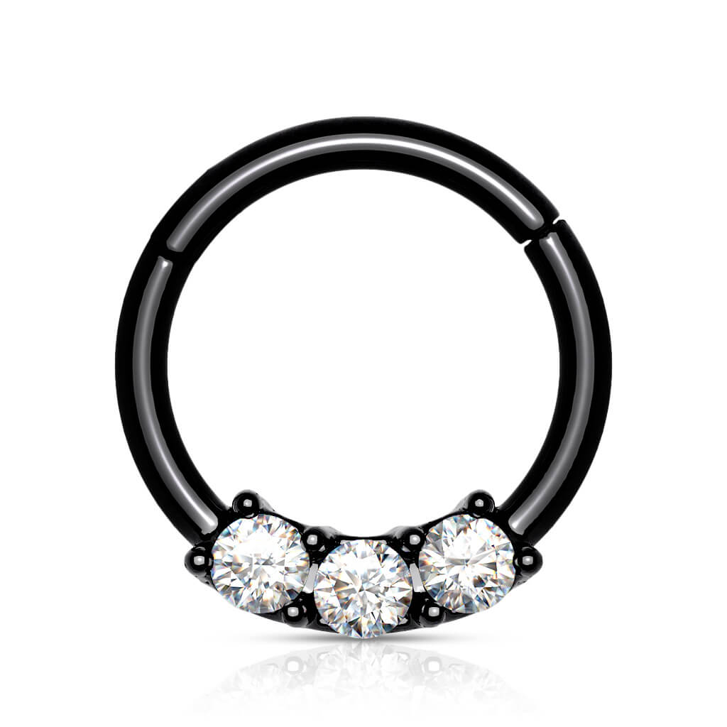 Anillo 3 Circonita Clicker
