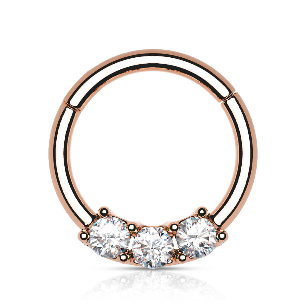 Anillo 3 Circonita Clicker