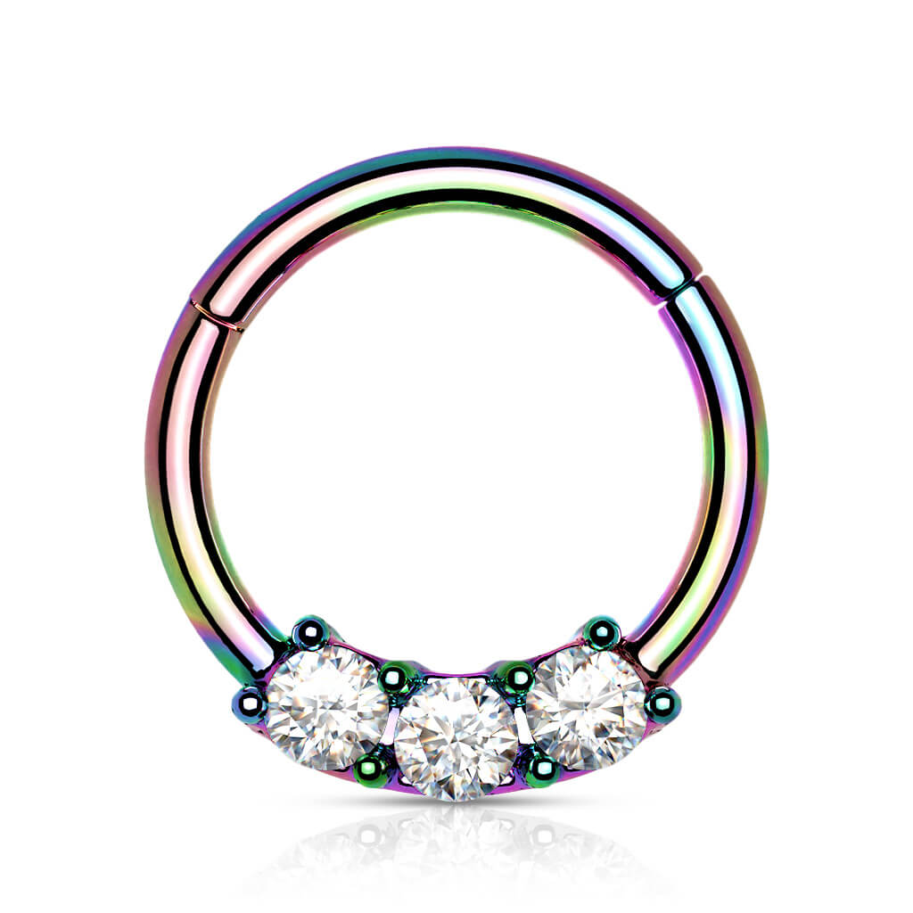 Anillo 3 Circonita Clicker