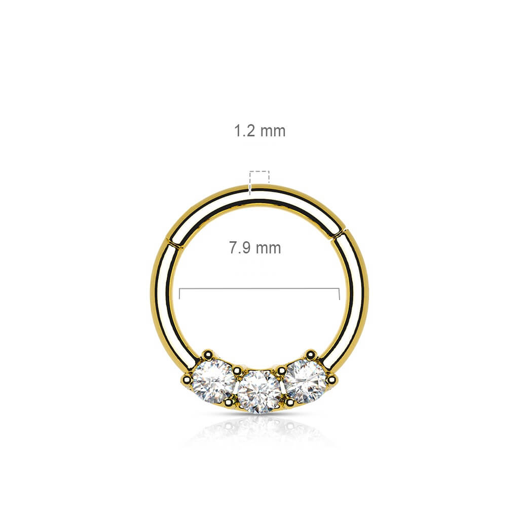 Anillo 3 Circonita Clicker