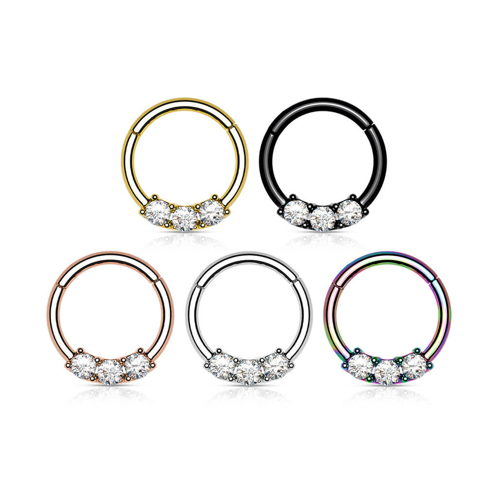 Anillo 3 Circonita Clicker
