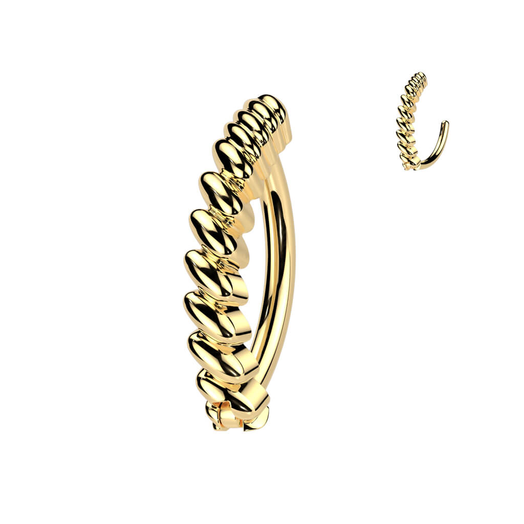 Belly Button Piercing twisted bar Clicker