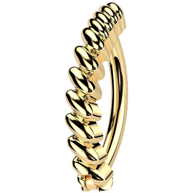 Belly Button Piercing twisted bar Clicker