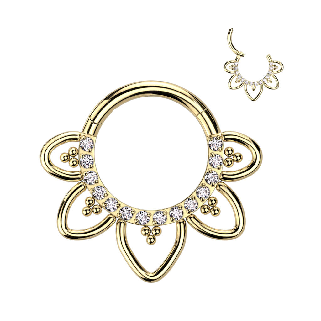 Titanio Anillo Corazón Clicker