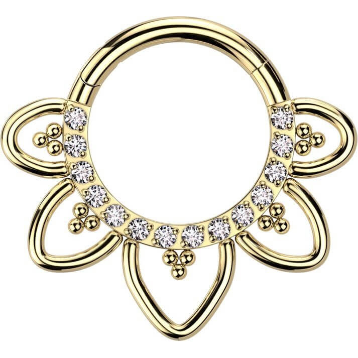 Titanio Anillo Corazón Clicker