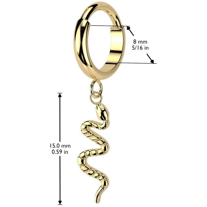 Titanium Ring snake dangle Segment