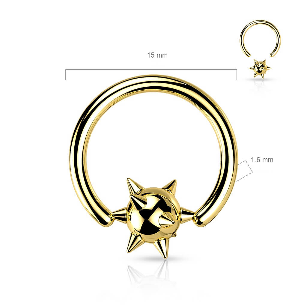Ring Ball Spike Captive Bead