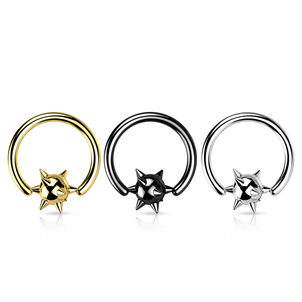 Ring Ball Spike Captive Bead