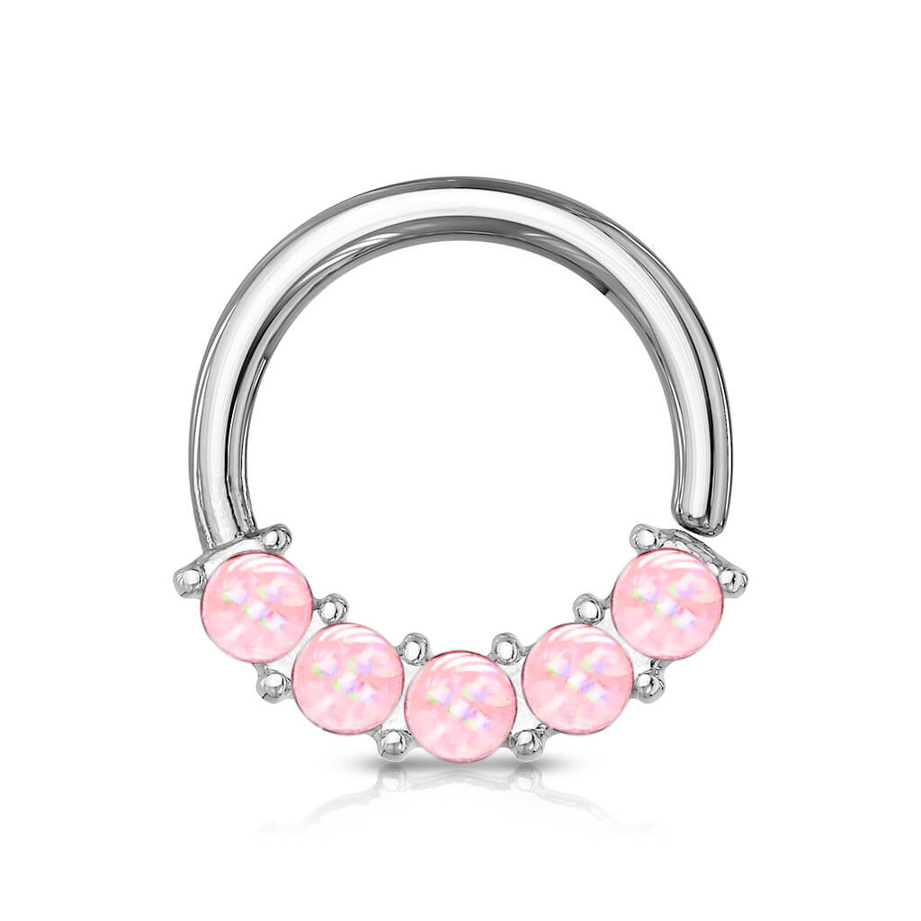 Anello Piercing 5 pietre sintentiche brillanti Pieghevole